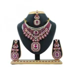 BS  Women's Alloy Necklace set (Pink)