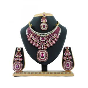 BS Women's Alloy Necklace set (Pink)