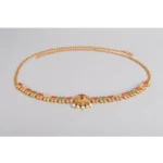 BS Women's Rose Gold Plated Alloy Hip Belt Kamarband (Red & Green)