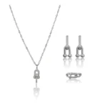 BS Women's Stainless Steel Unique Design Silverpolish Combo Jewelry (Silver Plated)