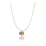 BS  Women's Stainless Steel Leaf Pendent Delicate Chain (Gold Plated)