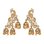 BS Women's Rose Gold Plated Alloy Earrings (White)