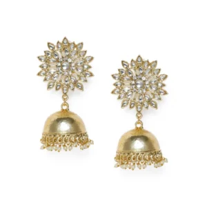 BS  Women's Rose Gold Plated Alloy Earrings (White)