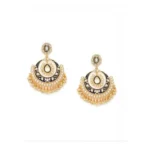 BS Women's Rose Gold Plated Alloy Earrings (White)