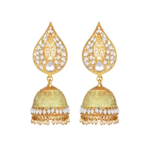 BS Women's Rose Gold Plated Alloy Earrings (White)