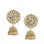 BS Women's Rose Gold Plated Alloy Earrings (White)