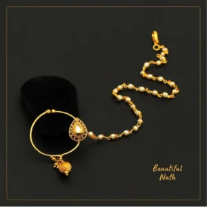 BS Women's White Color Nose Nath