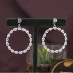 BS Women's White Color Antique Earrings