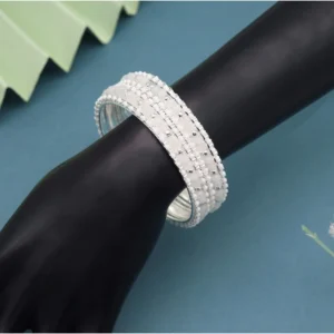 BS Women's White Color 1 Set Of Bangle Size: 2.4