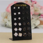 BS Women's White & Black Color Stud Earrings Combo Of 12 Pairs