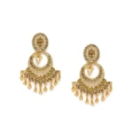 BS Women's Rose Gold Plated Alloy Earrings (Gold)