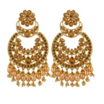 BS Women's Rose Gold Plated Alloy Earrings (Gold)