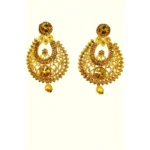 BS Women's Rose Gold Plated Alloy Earrings (Gold)