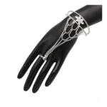 BS Women's White Color Rhinestone Hathphool Adjustable Bracelet