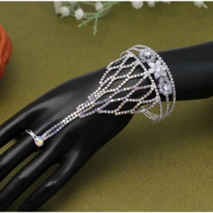 BS Women's White Color Hathphool Adjustable Bracelet