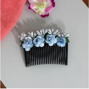 BS Women's Sky Blue Color Hair Comb Pin