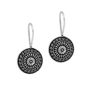 BS Women's Indian Traditional Oxidised Stud Brass Earrings