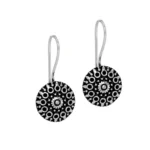 BS Women's Handmade Indian Traditional Designer Silver Oxidised Stud Brass Earrings