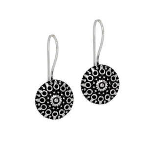 BS Women's Handmade Indian Traditional Designer Silver Oxidised Stud Brass Earrings