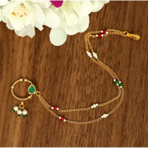 BS Women's Green Color Nose Nath