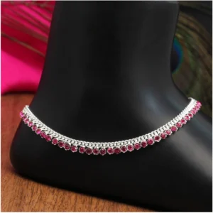 BS  Women's Rani Color Rhinestone Anklets (Free Size: Upto 10")