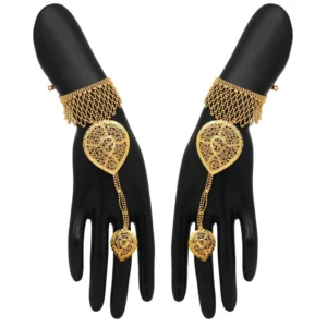 BS Women's Gold Plated Hathphool Adjustable Chain