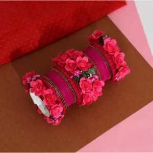 BS Women's Rani Color Floral Bangles Set: 2.4