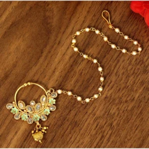 BS Women's Gold Color Nose Nath