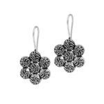 BS Women's New Designer Flower Shape Handmade Indian Traditional Oxidised Stud Earrings