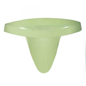 BS  Men's Nylon String Side Briefs Underwear (Wild Green)