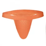 BS  Men's Nylon String Side Briefs Underwear (Tiger Orange)