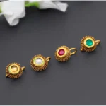 BS  Women's Multi Color Kundan Nose Pin Combo Of 4 Pieces