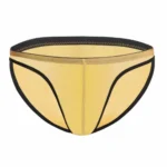 BS Men's Mesh Power Net Transparent Sexy Brief Underwear (Turmeric Orange)