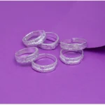 BS Women's Multi Color Assorted Design Toe Rings Combo Of 3 Pairs