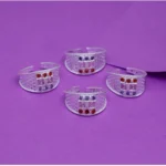 BS Women's Multi Color Assorted Design Adjustable Toe Rings Combo Of 2 Pairs