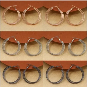 BS Women's Multi Color Antique Earrings Combo Of 6 Pairs