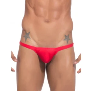 BS Men's Cotton Spandex Exotic Underwear Underwear (Red)