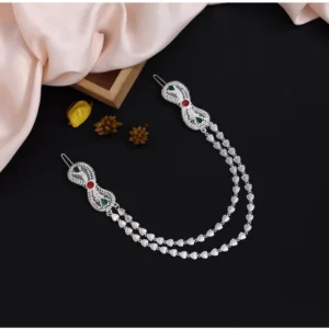 BS Women's Maroon & Green Color Hair Pin / Juda Pin