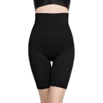 BS Women's Cotton Lycra Solid Western Wear Tummy - Thigh Body Shaper (Black)