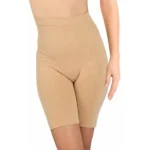 BS  Women's Cotton Lycra Solid Western Wear Tummy - Thigh Body Shaper (Beige)