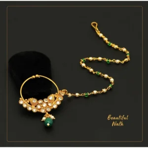 BS Women's Green Color Nose Nath