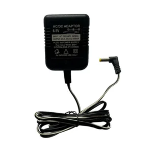 BS 6.5V 500mA DC Power Adapter Power Supply AC Input 200-240 V for Toys- Cordless Phones- FM Radio- Other Electronic - IT Gadgets (Black)