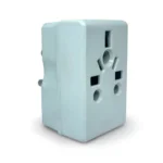BS 3 in 1 Worldwide Universal Multi Plug Socket Travel Adapter Plug with Surge Protector (White)