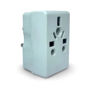 BS 3 in 1 Worldwide Universal Multi Plug Socket Travel Adapter Plug with Surge Protector (White)