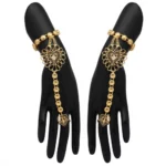 BS  Women's Gold Plated Hathphool Adjustable Chain