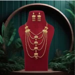 BS Women's Gold Color Gold Plated Necklace Set