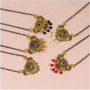 BS Women's Assorted Color 5 Piece Of Mangalsutra Combo