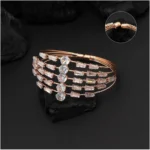 BS White Color Rose Gold Moon Stone Kids Adjustable Bracelet