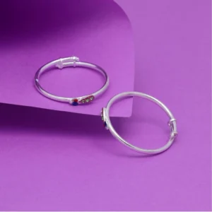 BS Multi Color 1 Pair Of Oxidised Kids Bangles Size: 1.6