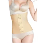 BS Women's Lycra Blend Self Design Western Wear Corset Body Shaper (Beige)